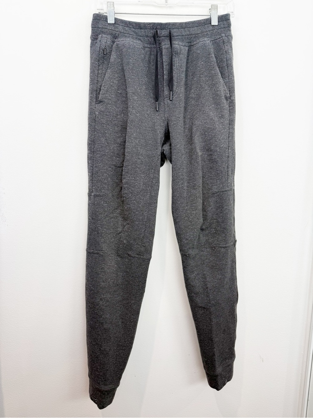 Lululemon Mens At Ease Jogger Heathered Black Tapered Sweatpant Size Small